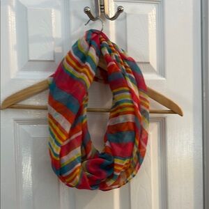 Colorful Striped Women's Infinity Scarf for Summer